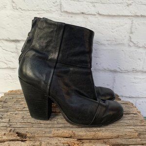Black Rag & Bone Newbury Leather Ankle Boot